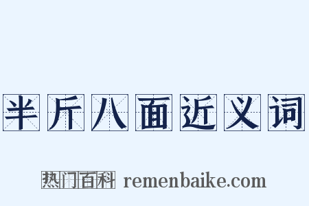半斤八面近义词是什么意思的图片